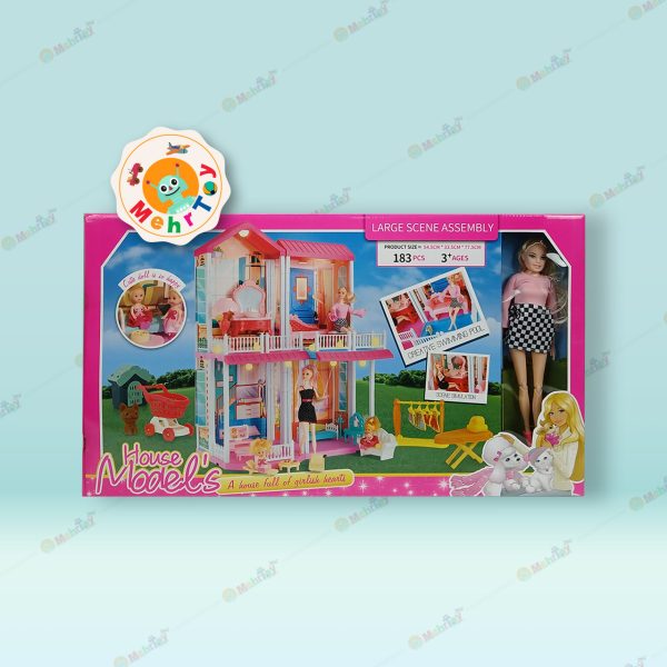 خانه باربی 183 قطعه با عروسک