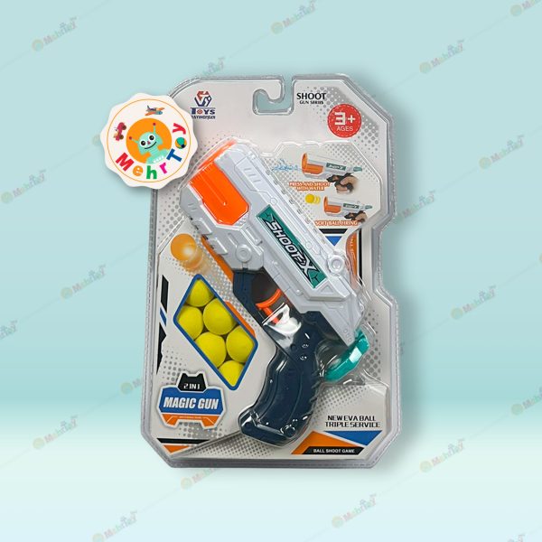 تفنگ اسباب بازی ابری و آبپاش دوکاره MAGIC GUN 1IN2