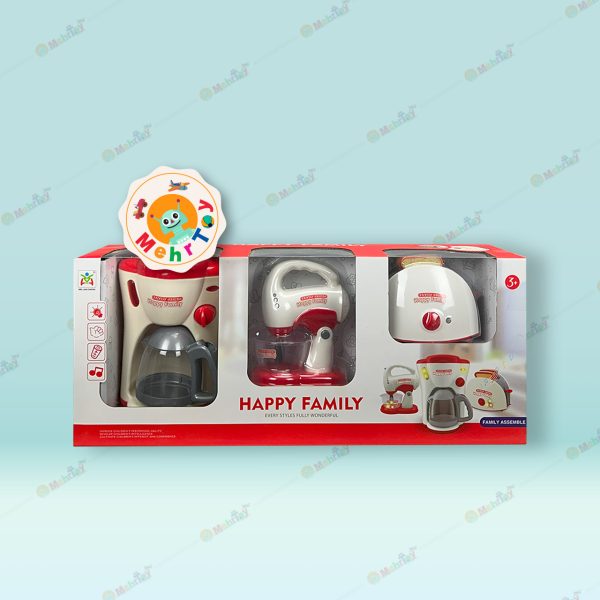 اسباب بازی ست سه تیکه آشپزخانه HAPPY FAMILY