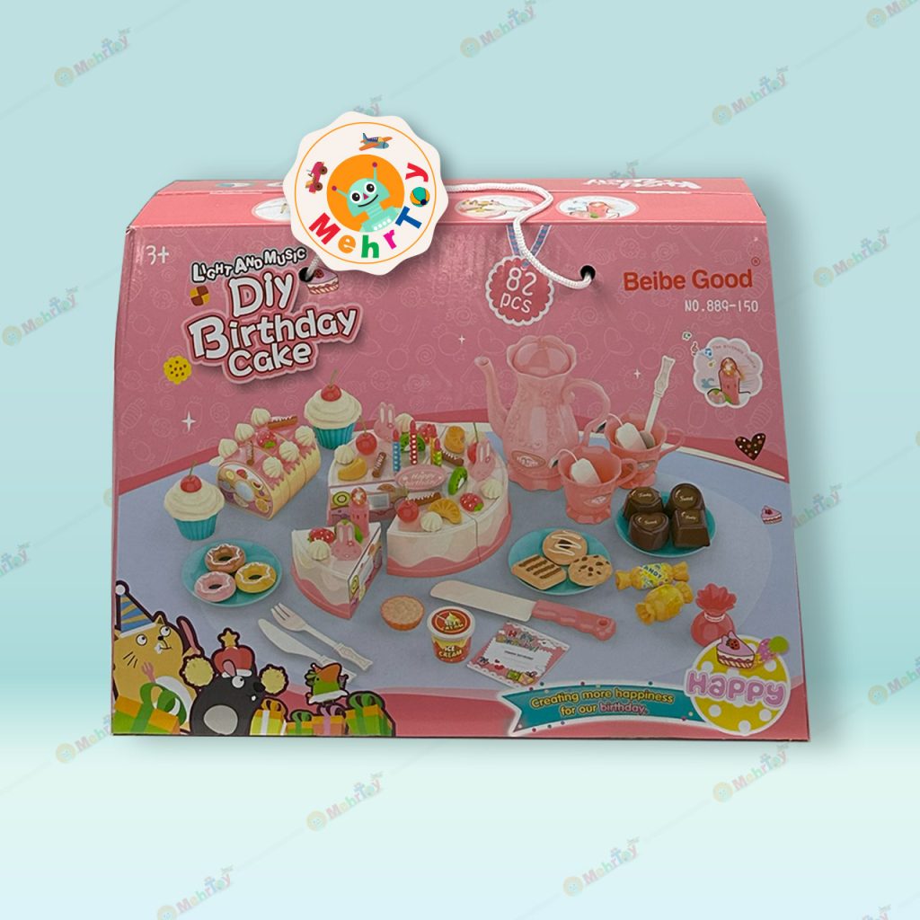اسباب بازی ست کیک تولد 82 قطعه DIY BIRTHDAY CAKE