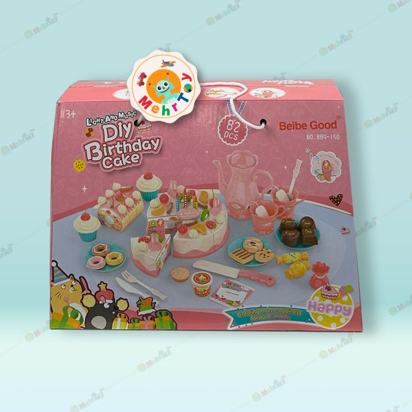 اسباب بازی ست کیک تولد 82 قطعه DIY BIRTHDAY CAKE