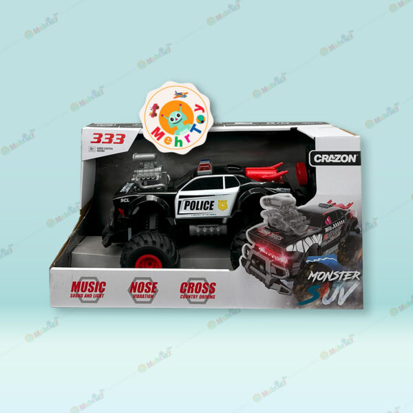 ماشین کنترلی پلیس آفرودی شارژی سایز بزرگ CRAZON