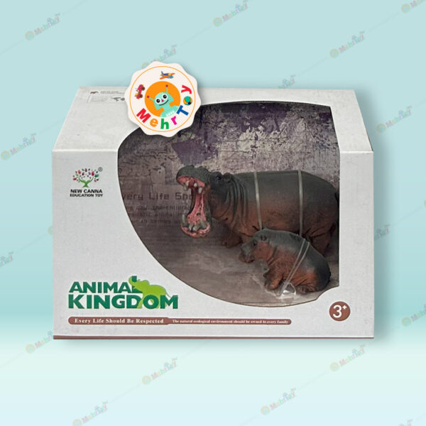 فیگور حیوانات اسب آبی به همراه بچه ANIMAL KINGDOM