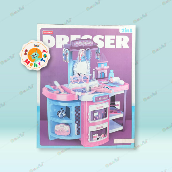 اسباب بازی میز آرایشی قابل حمل(چرخدار) دوکاره DRESSER