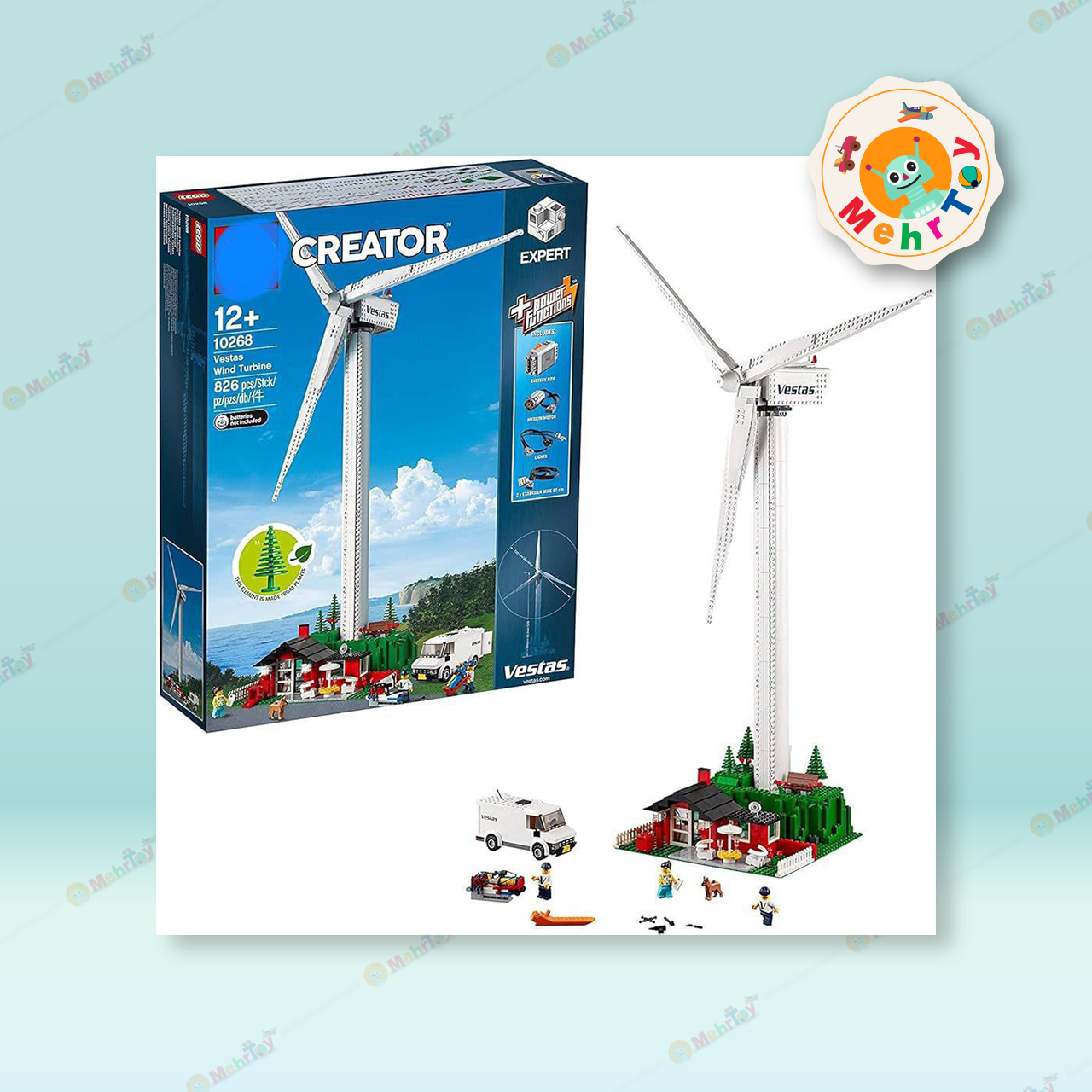 11384 لگو ساختنی توربین بادی موتوردار 844 قطعه