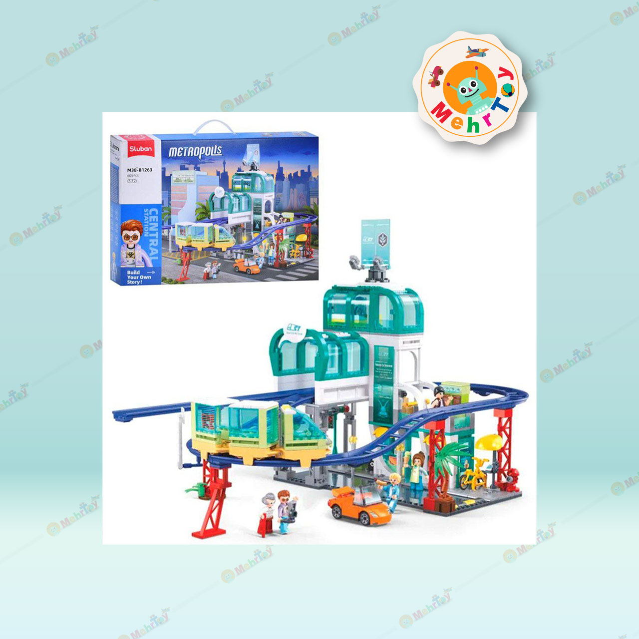 38-1263 لگو ساختنی متروپلیس 605 قطعه METROPOLIS