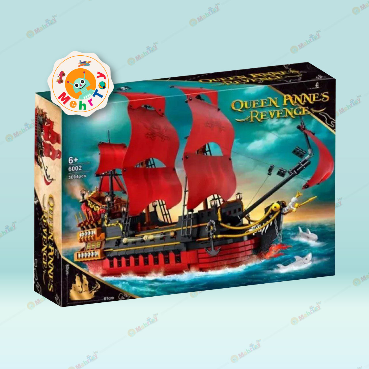 6002 لگو ساختنی کشتی دزدان دریایی 3694 قطعه
