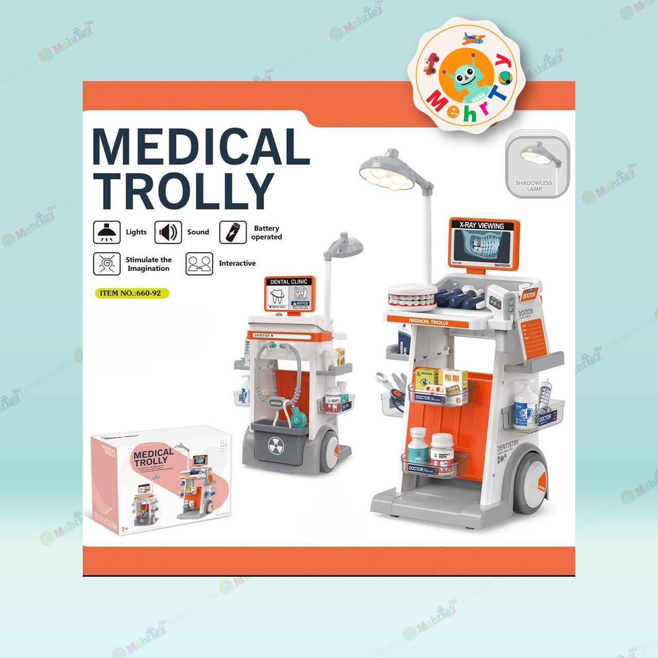 660-92 اسباب بازی میز دندانپزشکی ترولی