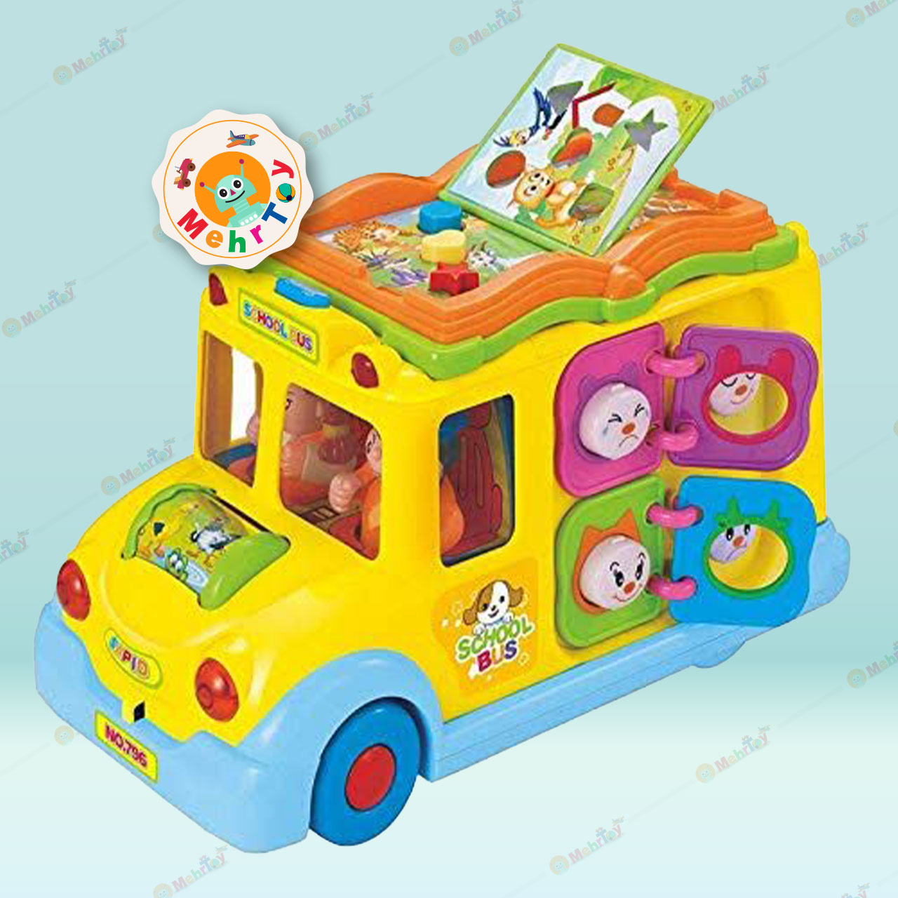 796 اسباب بازی اتوبوس آموزشی حیوانات هولا تویز