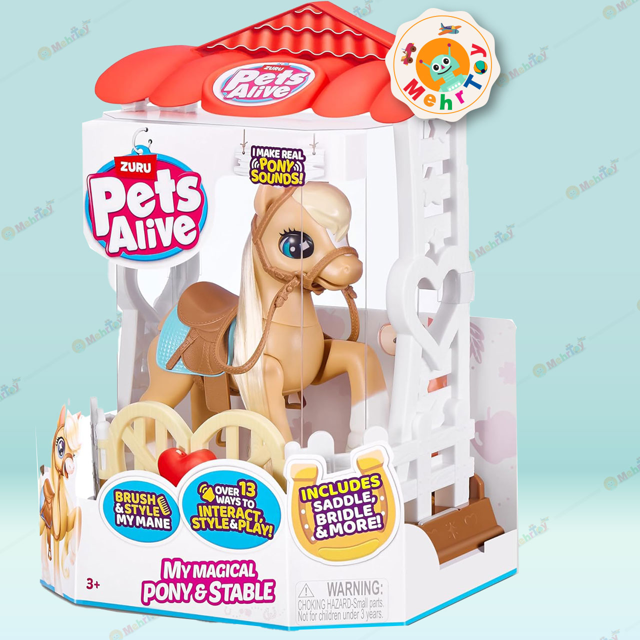 9546-1 عروسک اسب پونی زورو ZURU PETS ALIVE